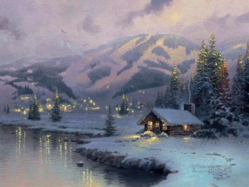 オリンピックマウンテンイブニングTKクリスマス Oil Paintings